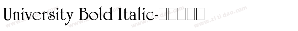 University Bold Italic字体转换